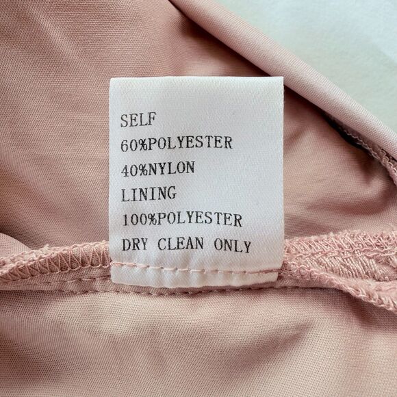 NWT Tadashi Shoji Textured Lace Mermaid Gown w Cap Sleeves in Mauve Blush Pink 8 - Picture 7 of 9